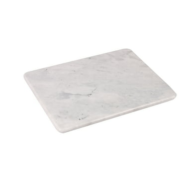 Home Basics Multi-Purpose Pastry Marble Cutting Board Slab with Non-Slip Feet for Stability & Scratch Protection for Countertop Easy to Clean